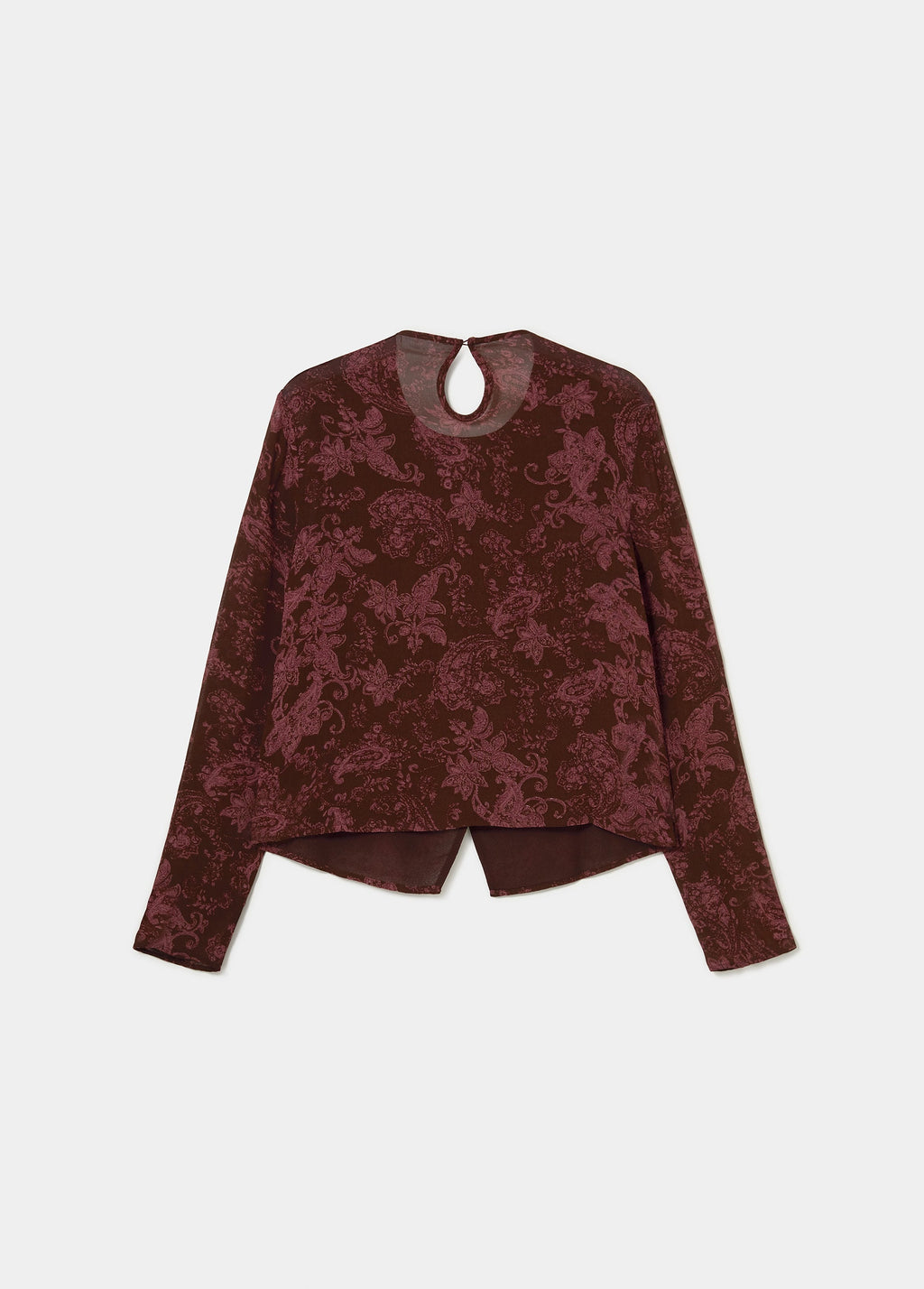 Blouse met print en opening aan de voorkant