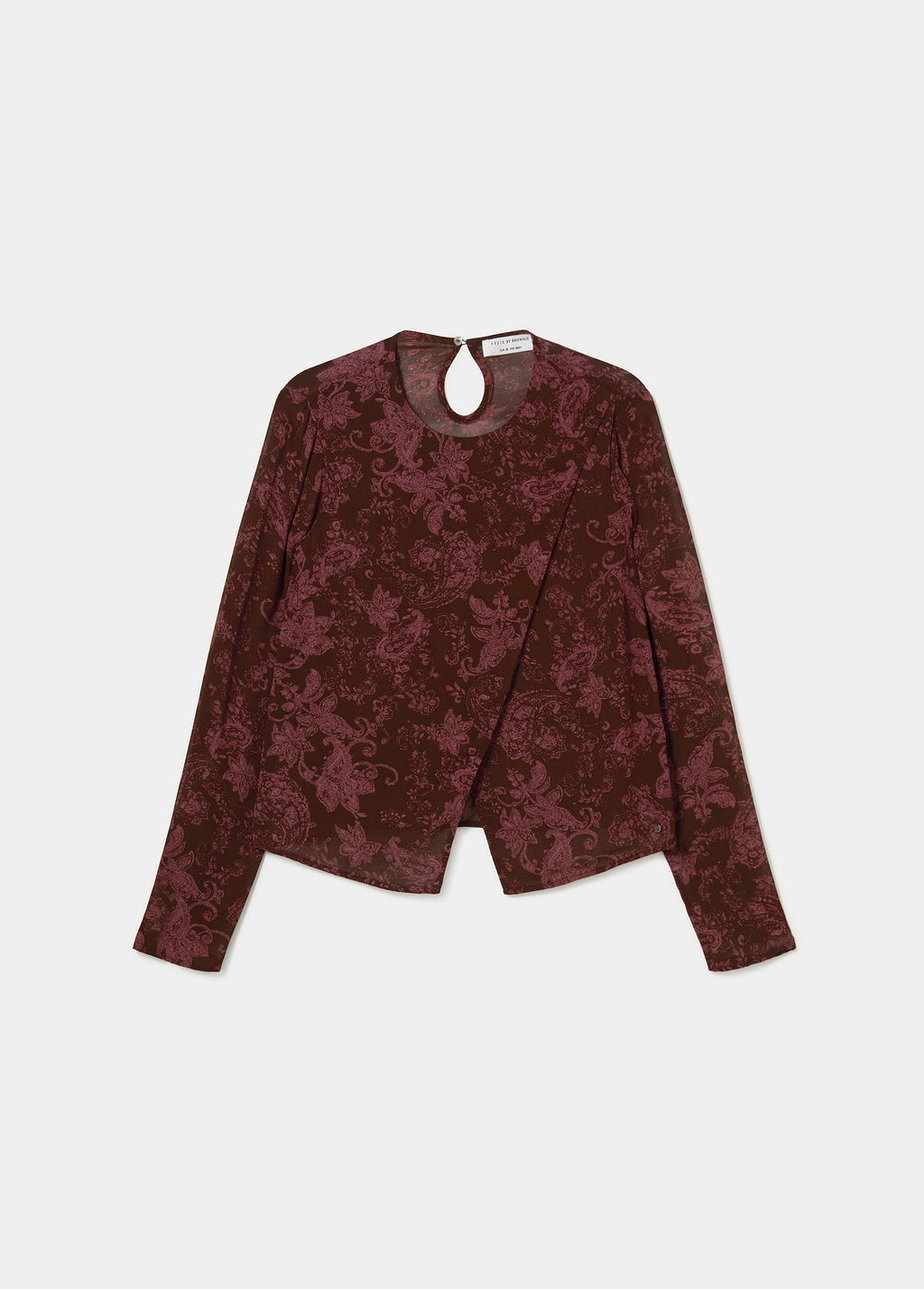 Blouse met print en opening aan de voorkant