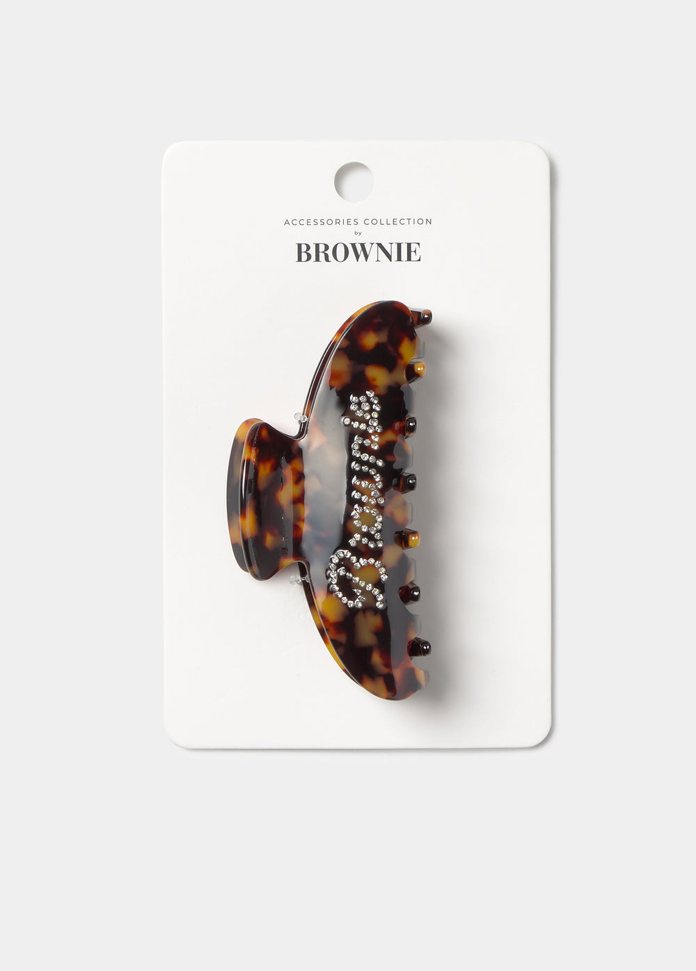 Brownie rhinestone hair clip