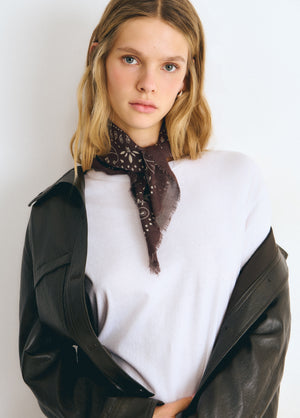Paisley scarf with fringe