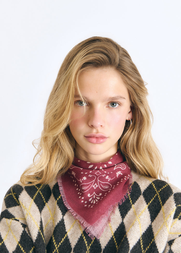 Paisley print scarf