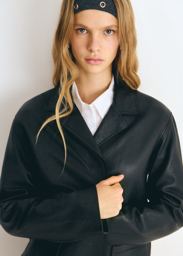 Nappalederjacke