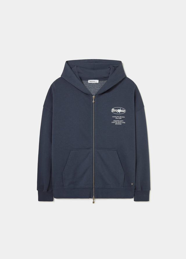 Fleece sweatshirt with a back print