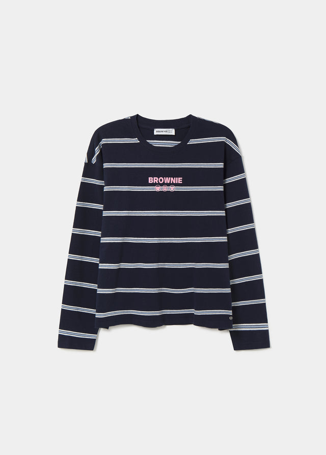 Soft-touch striped T-shirt
