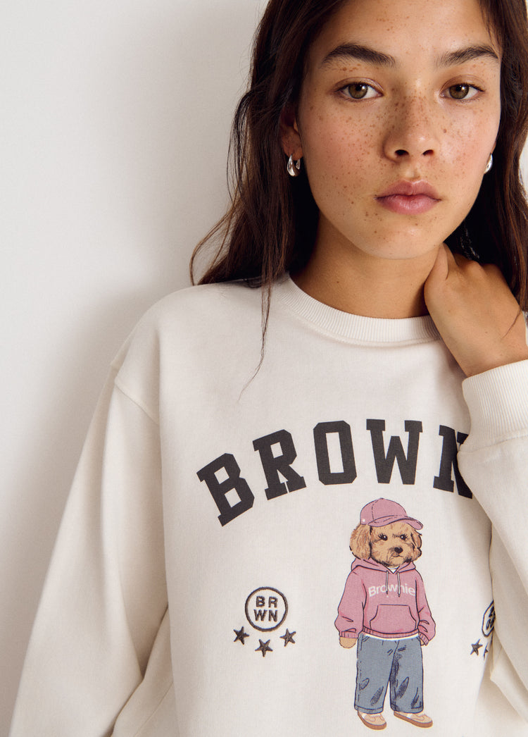 Brownie-Hoodie mit Hundeprint