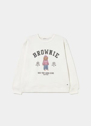 Brownie-sweater met hondenprint