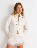Buttoned cotton jacket