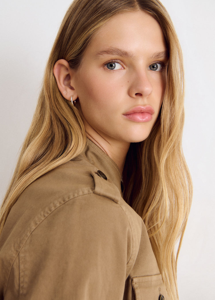 Cotton cargo-pocket jacket