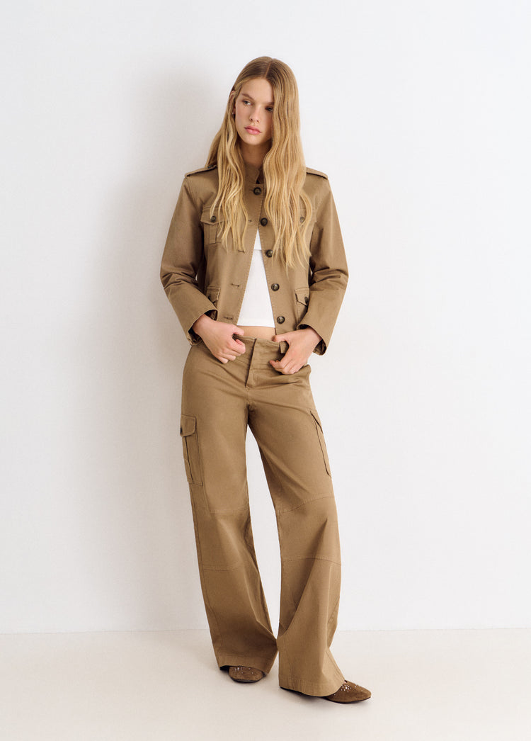 Cotton cargo trousers