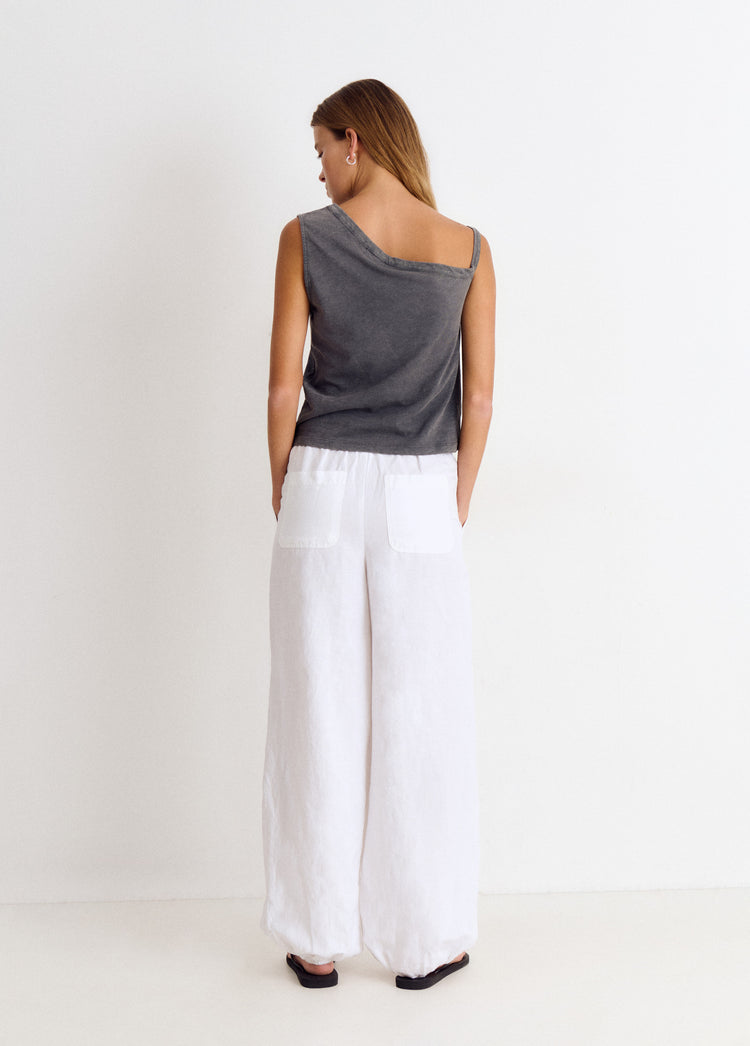 Camiseta asimetrica eyelets