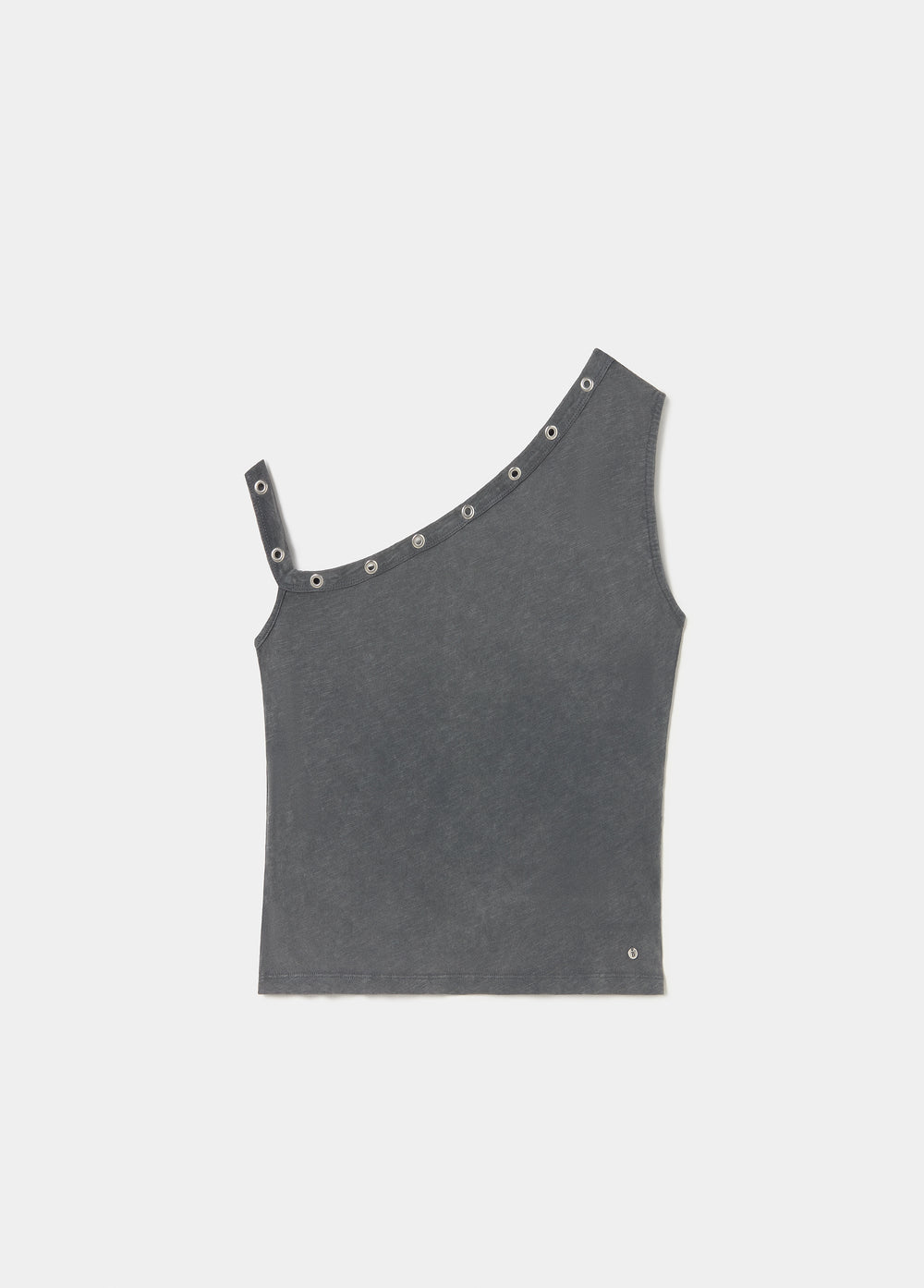 Asymmetrisch T-shirt met eyelets