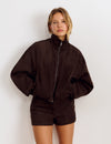 Quilted front jacket