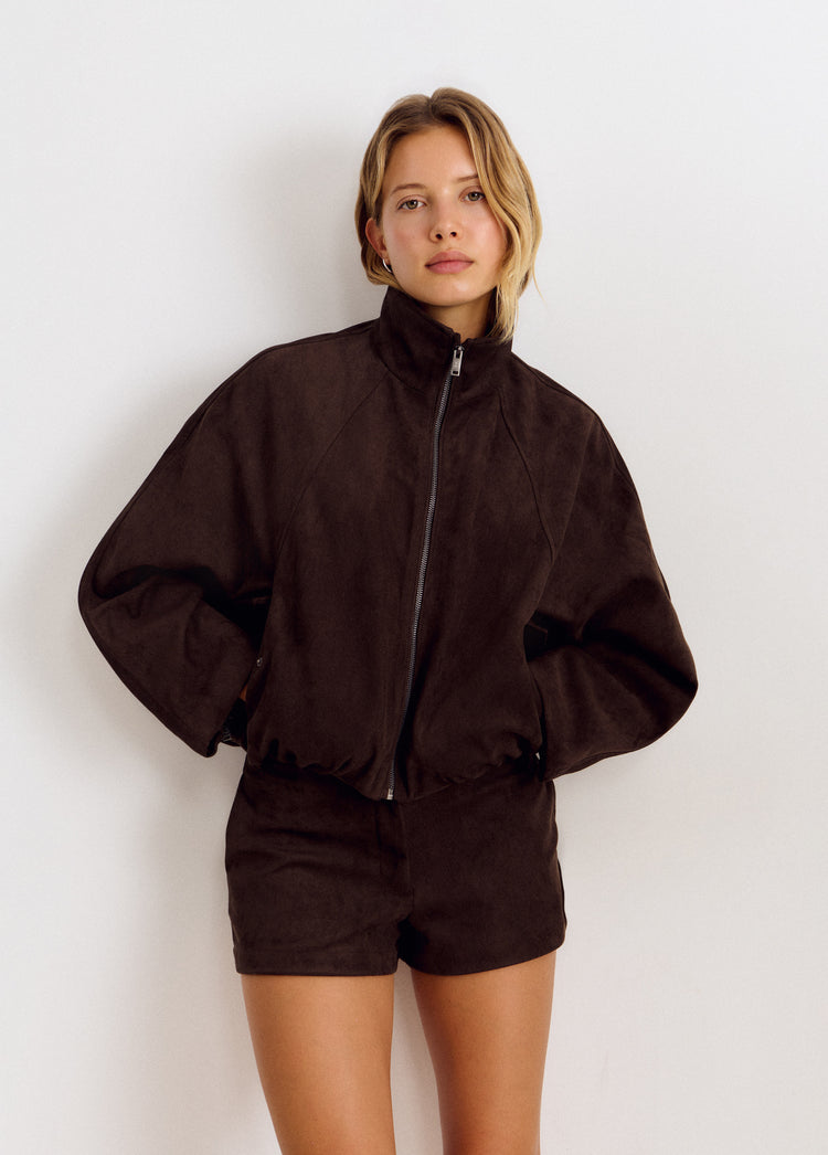 Quilted front jacket