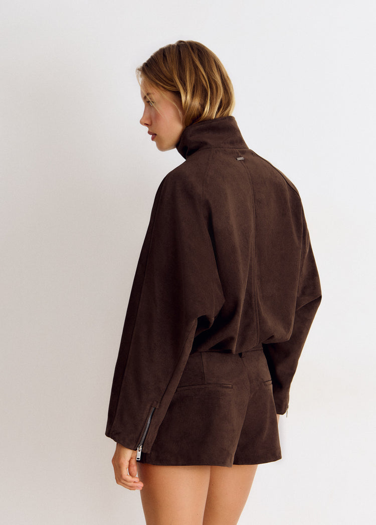Quilted front jacket