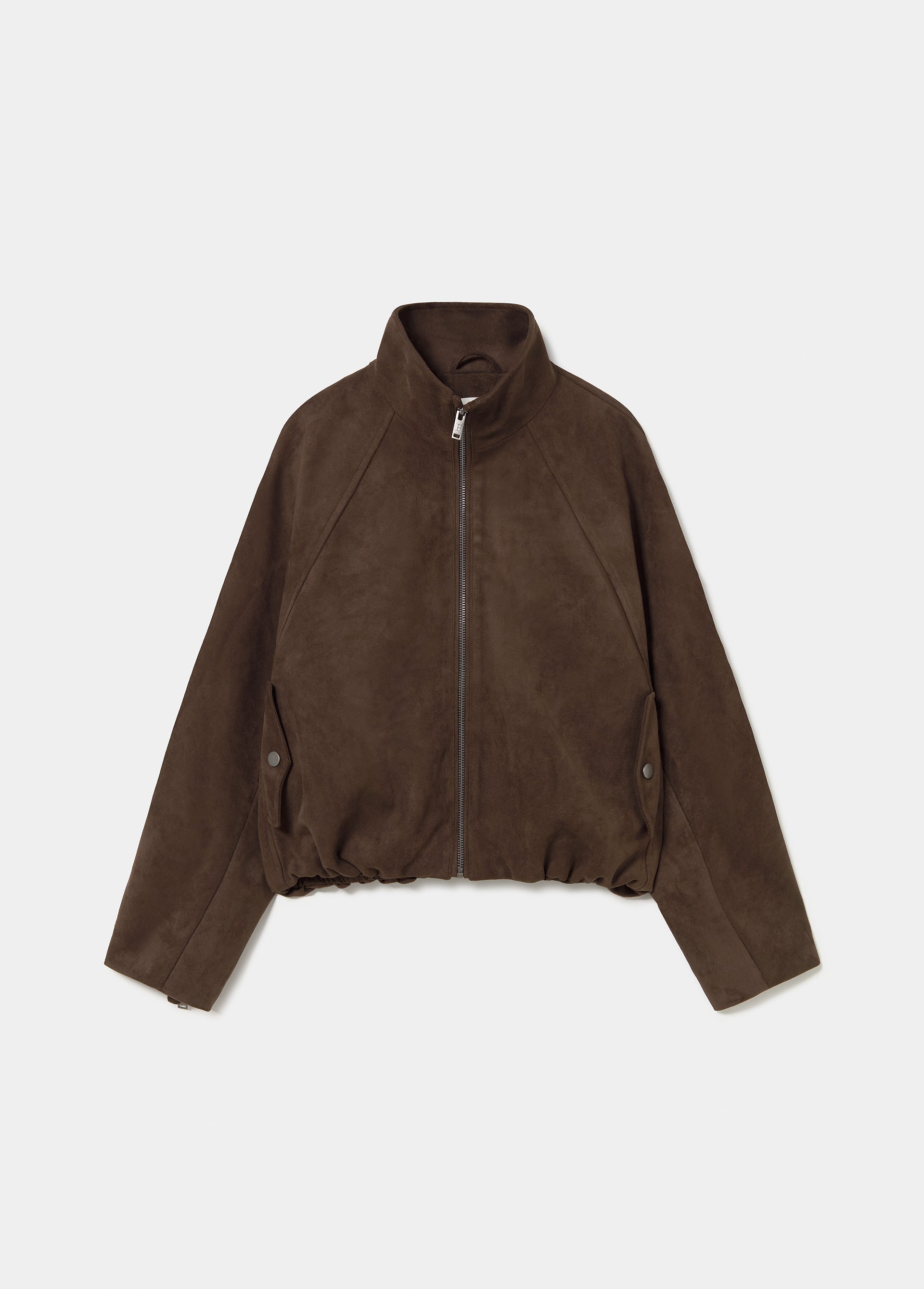 Suede-effect puffer jacket