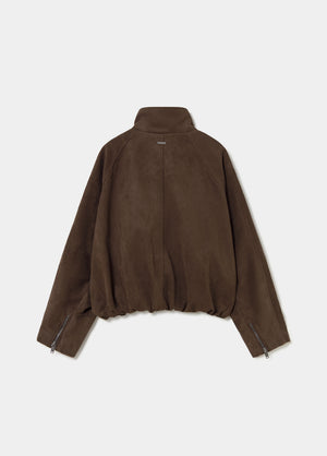 Suede-effect puffer jacket