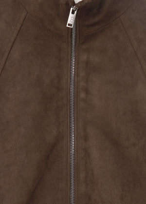 Suede-effect puffer jacket
