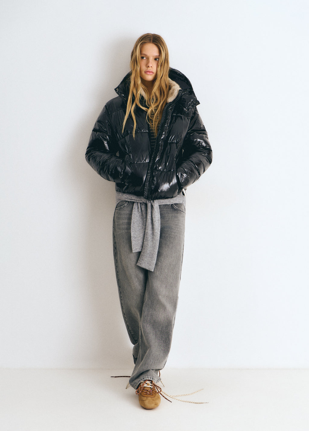 Abrigo acolchado vinilado