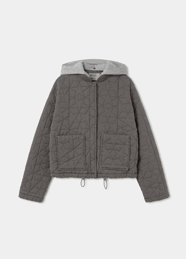 Veste à étoiles avec capuche et effet délavé