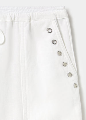 Linnen ballonbroek met studs detail