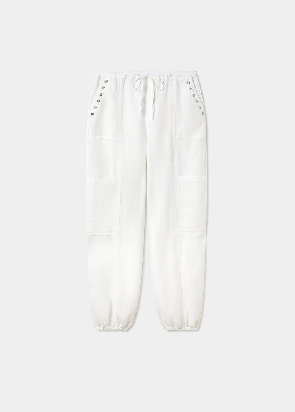 Linen harem pants with studded detail