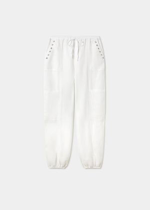 Linnen ballonbroek met studs detail