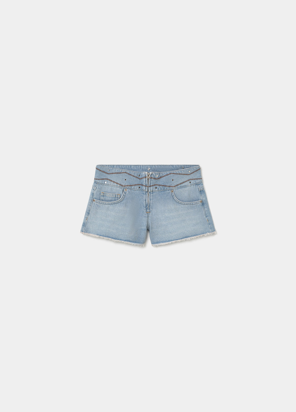 Short cinturilla ancha bordada