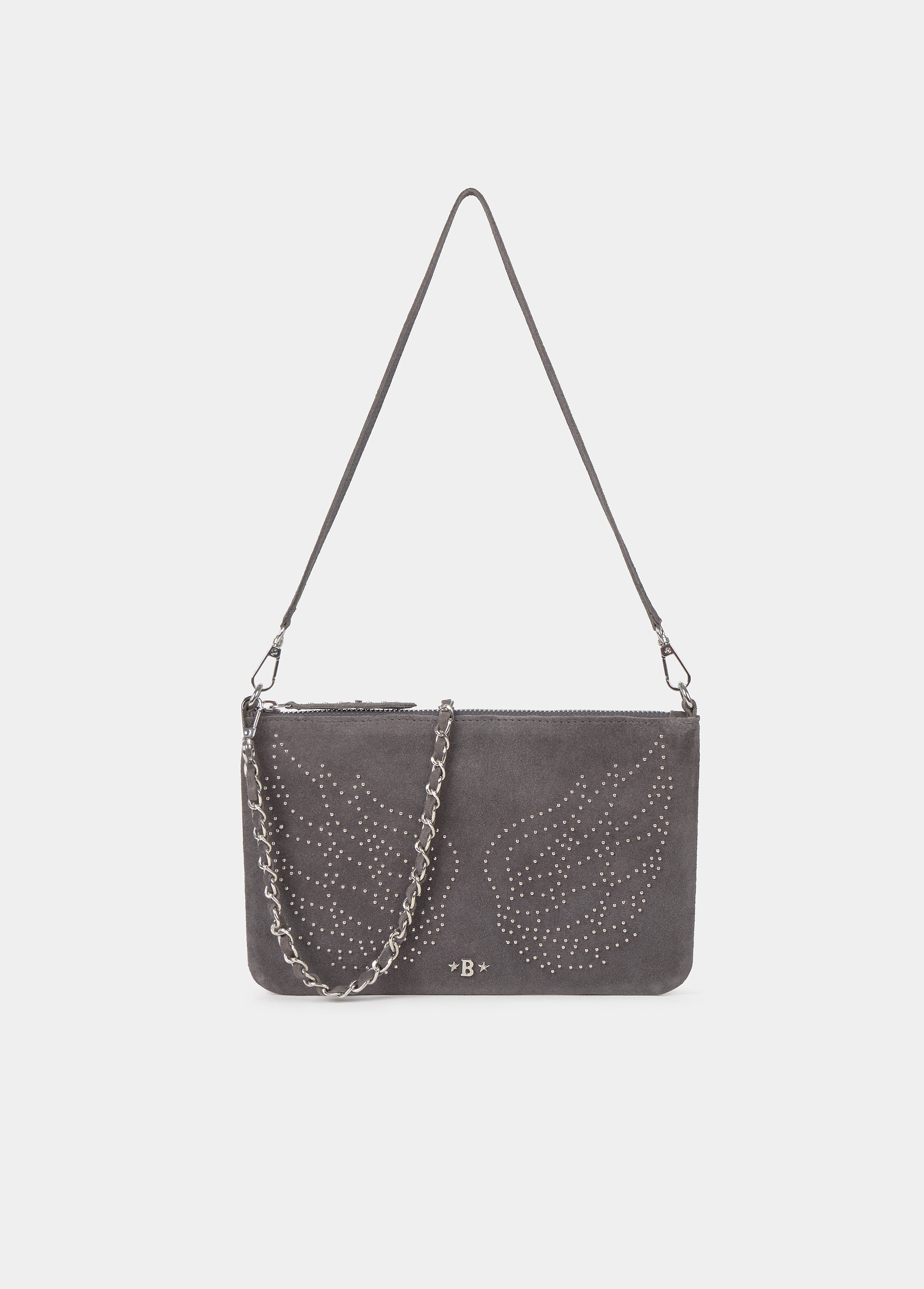 Borsa con borchiette a forma di ali