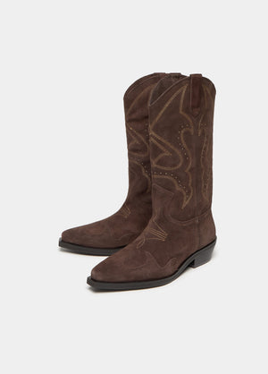 Cowboylaars met suède stukken