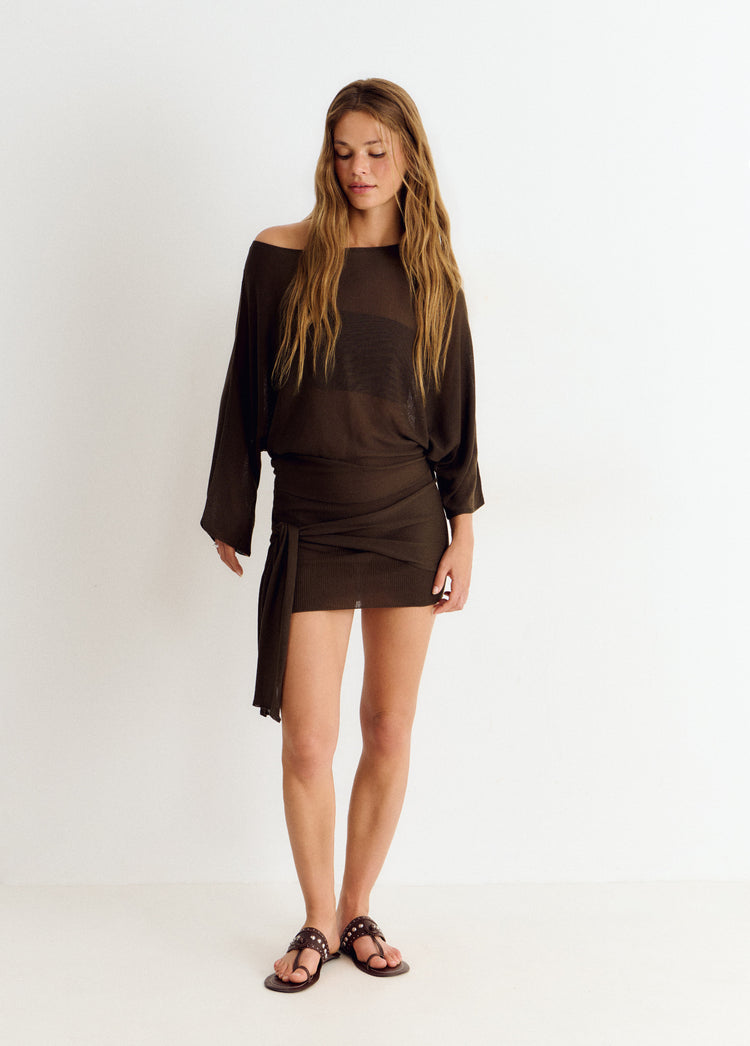 Vestido punto manga murciélago