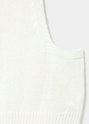 Halter top with cascade neckline