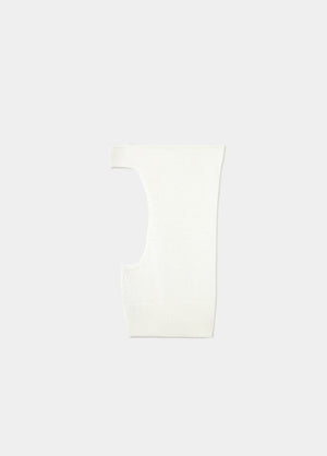 Halter top with cascade neckline
