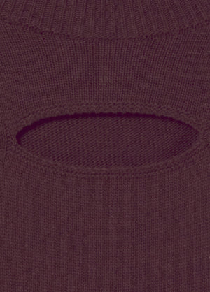 Short-sleeve cut-out sweater