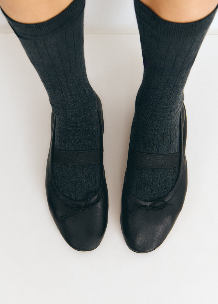 Ballerines à brides en cuir