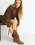 Bota slouchy tacón kitten