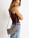 Borsa a patta con stampa animalier