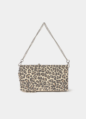 Animal print flap bag