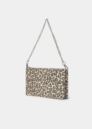 Animal print flap bag