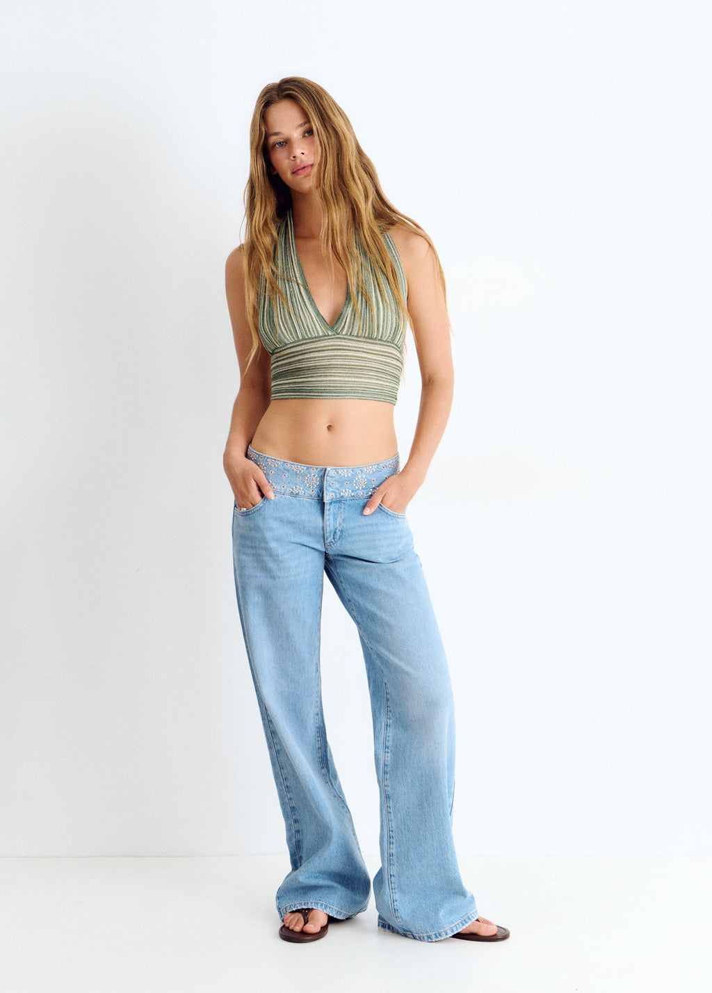 Knit halter top