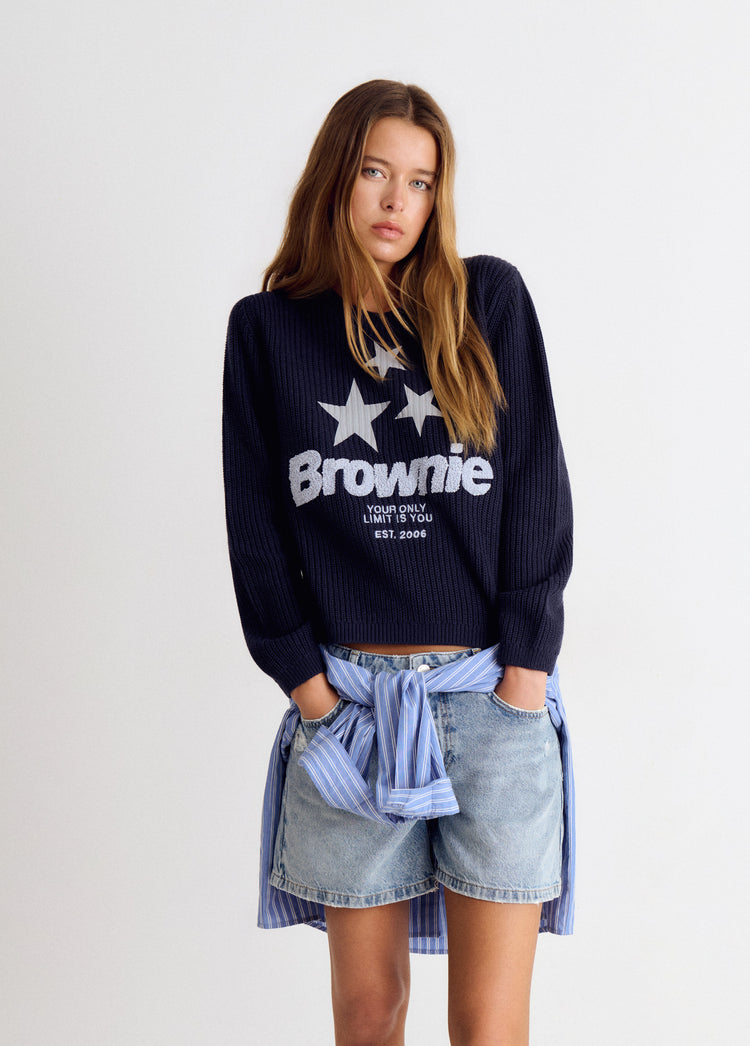 Jersey brownie estrella estampada