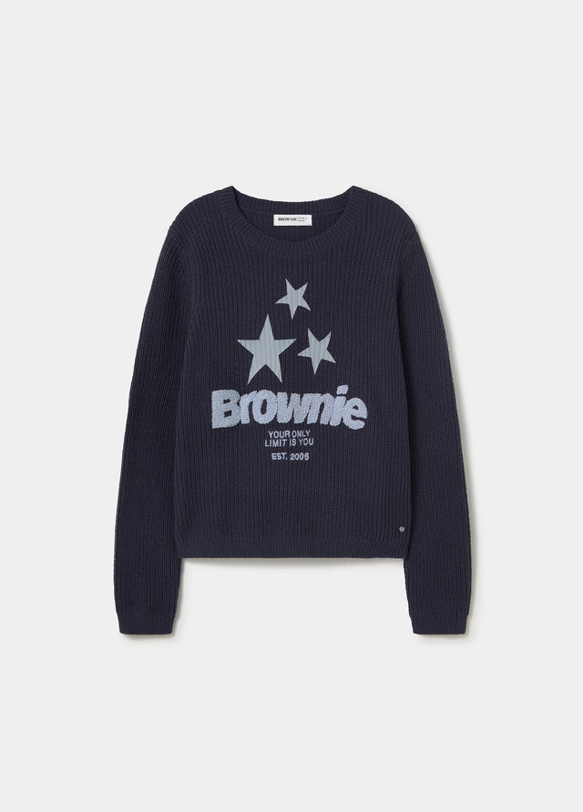 Jersey brownie estrella estampada