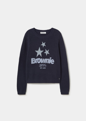 Jersey brownie estrella estampada