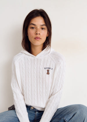 Braided embroidered sweater