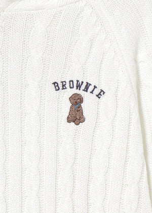 Braided embroidered sweater