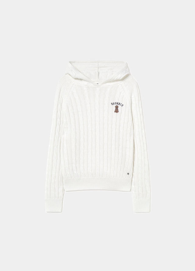 Braided embroidered sweater