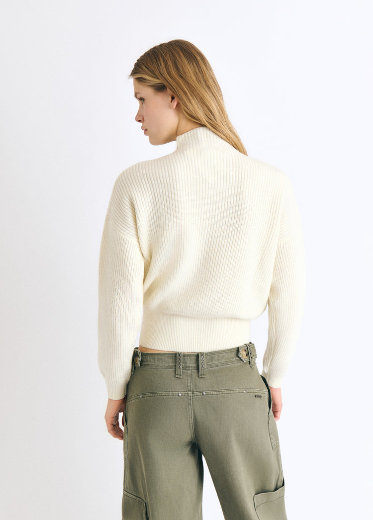 Jersey cuello chimenea punto inglés
