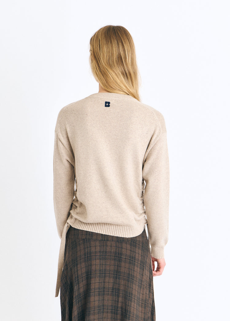 Bow braid sweater