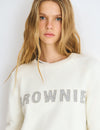 Jersey brownie intarsia