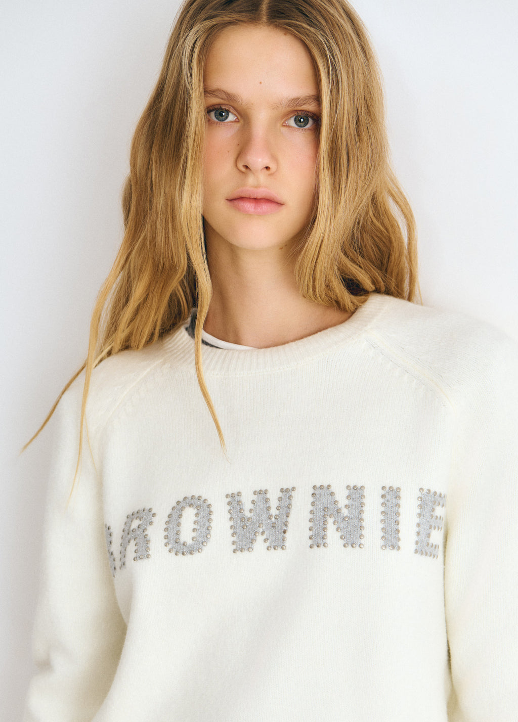 Jersey brownie intarsia