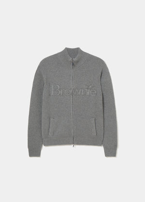 Logo knit jacket